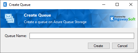 Azure Queue Storage Destination - Create Queue